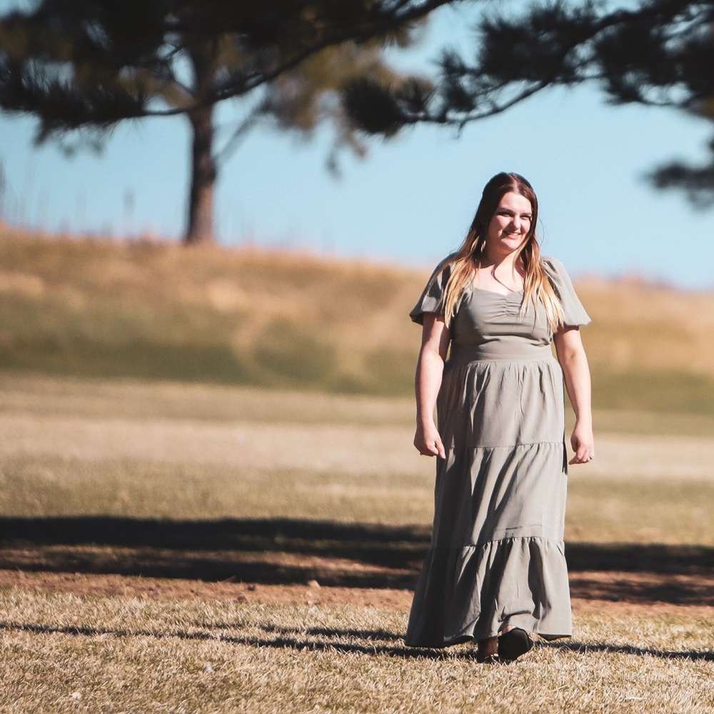 Olive green maxi Dress